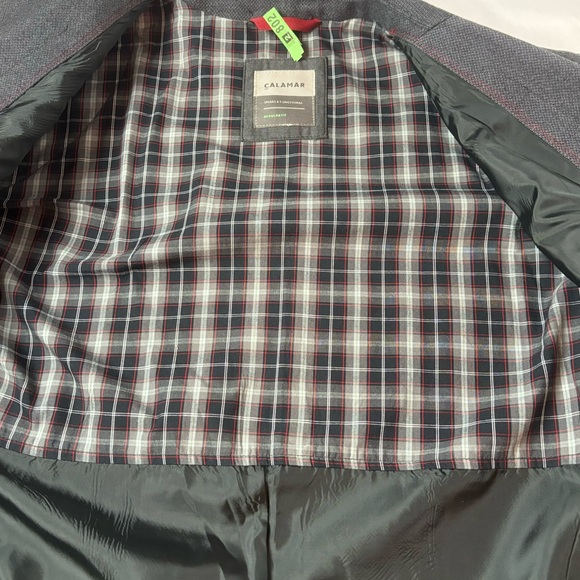 Calamar Casual Sakko Blazer Jacket Mens 44R Grey Chore Two Tone Made in Germany - Picture 6 of 9